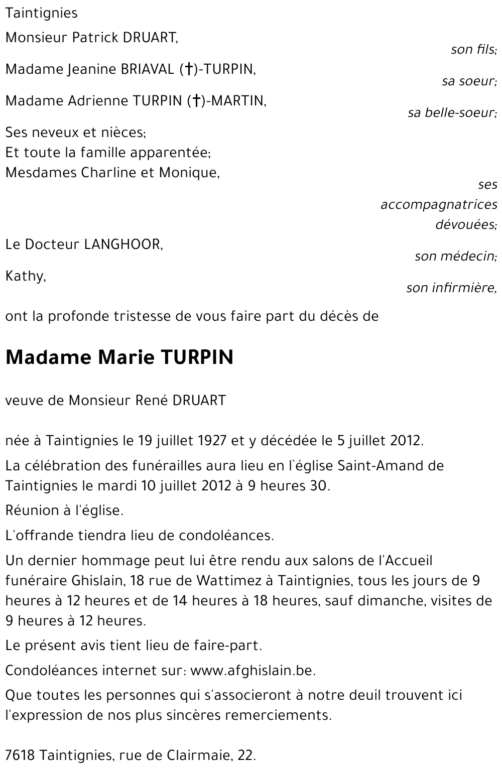 Marie TURPIN