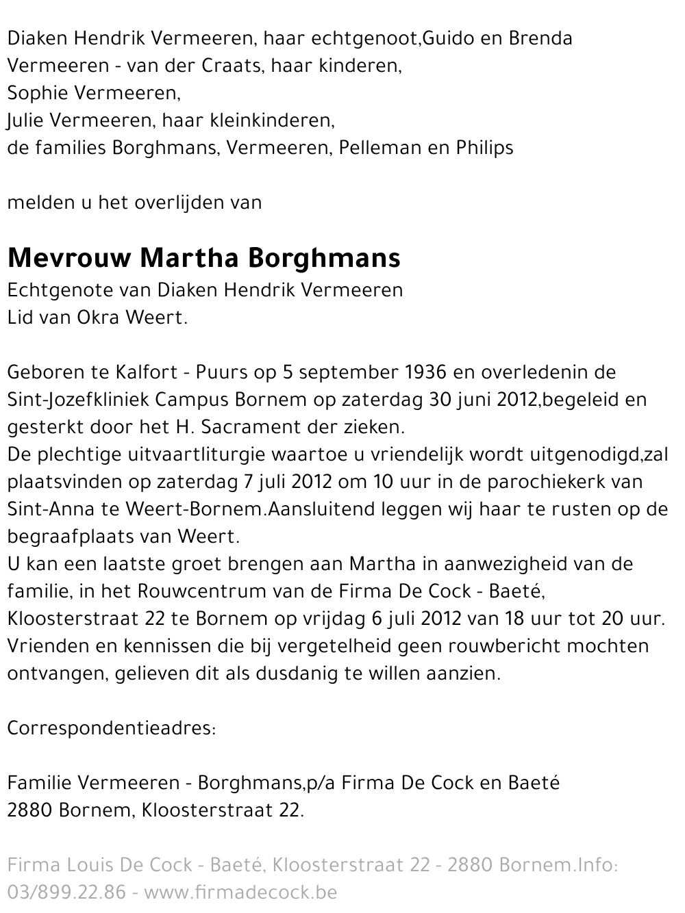 Martha Borghmans