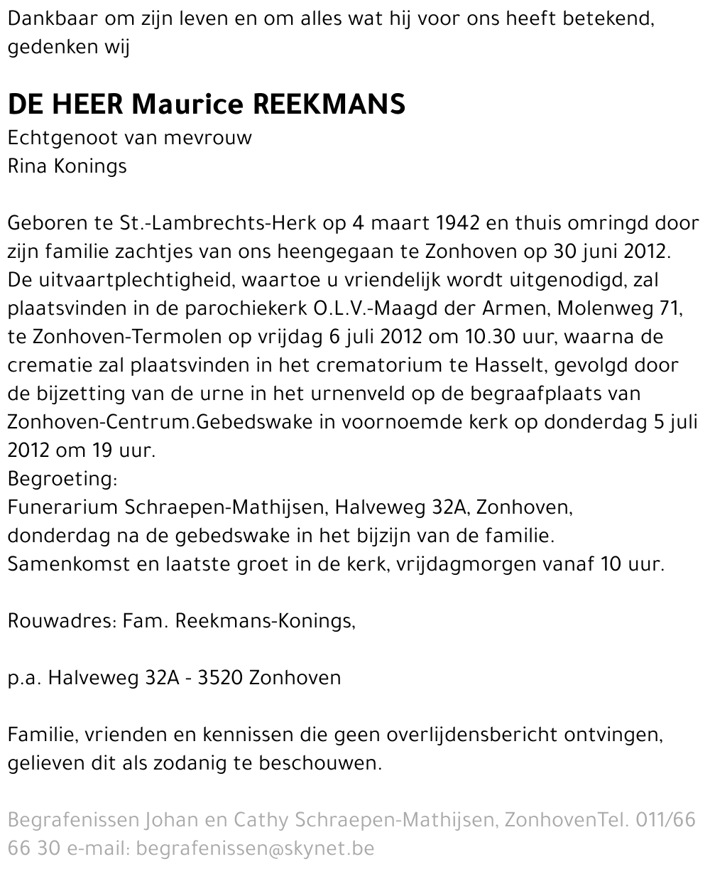 Maurice Reekmans