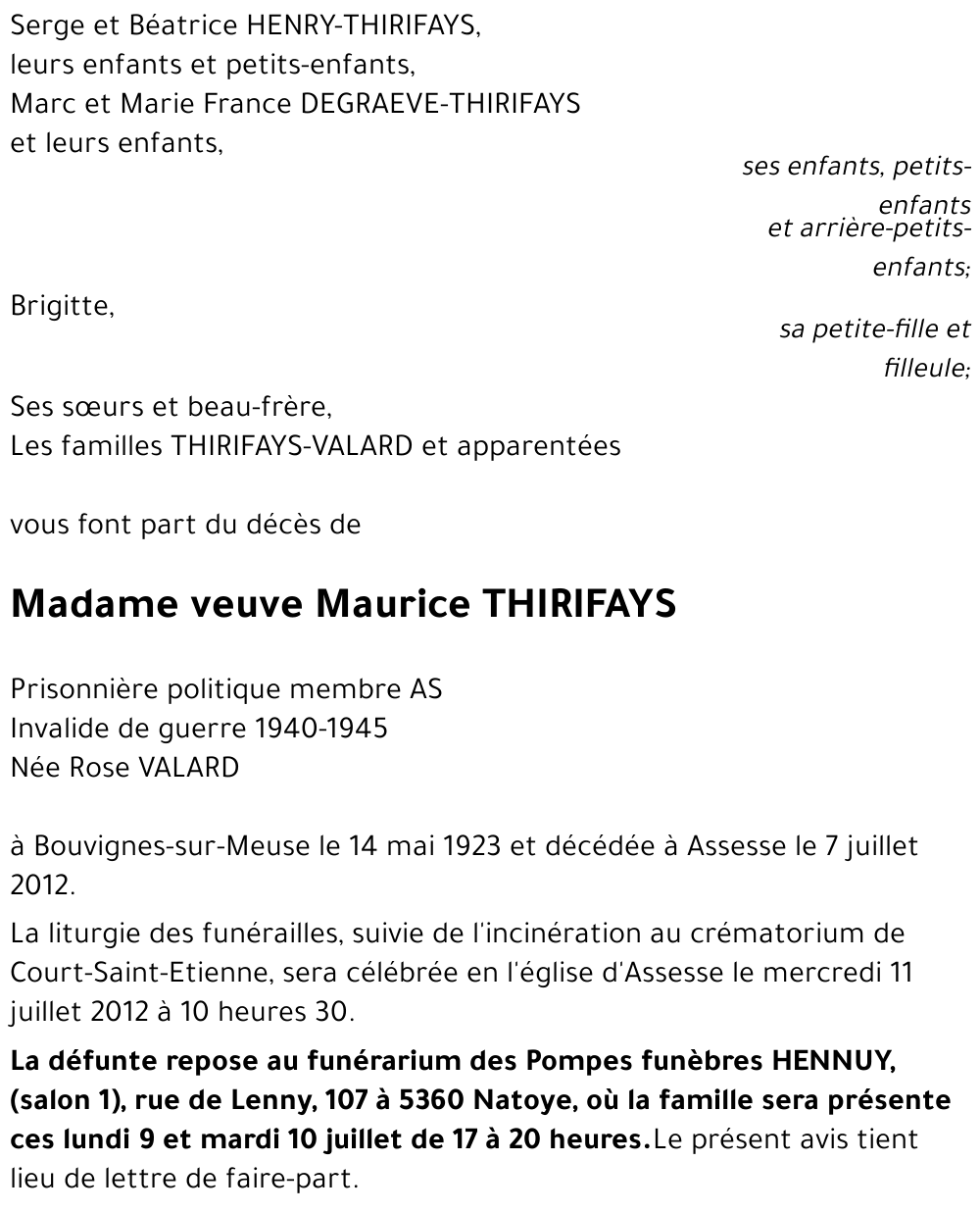 Maurice THIRIFAYS