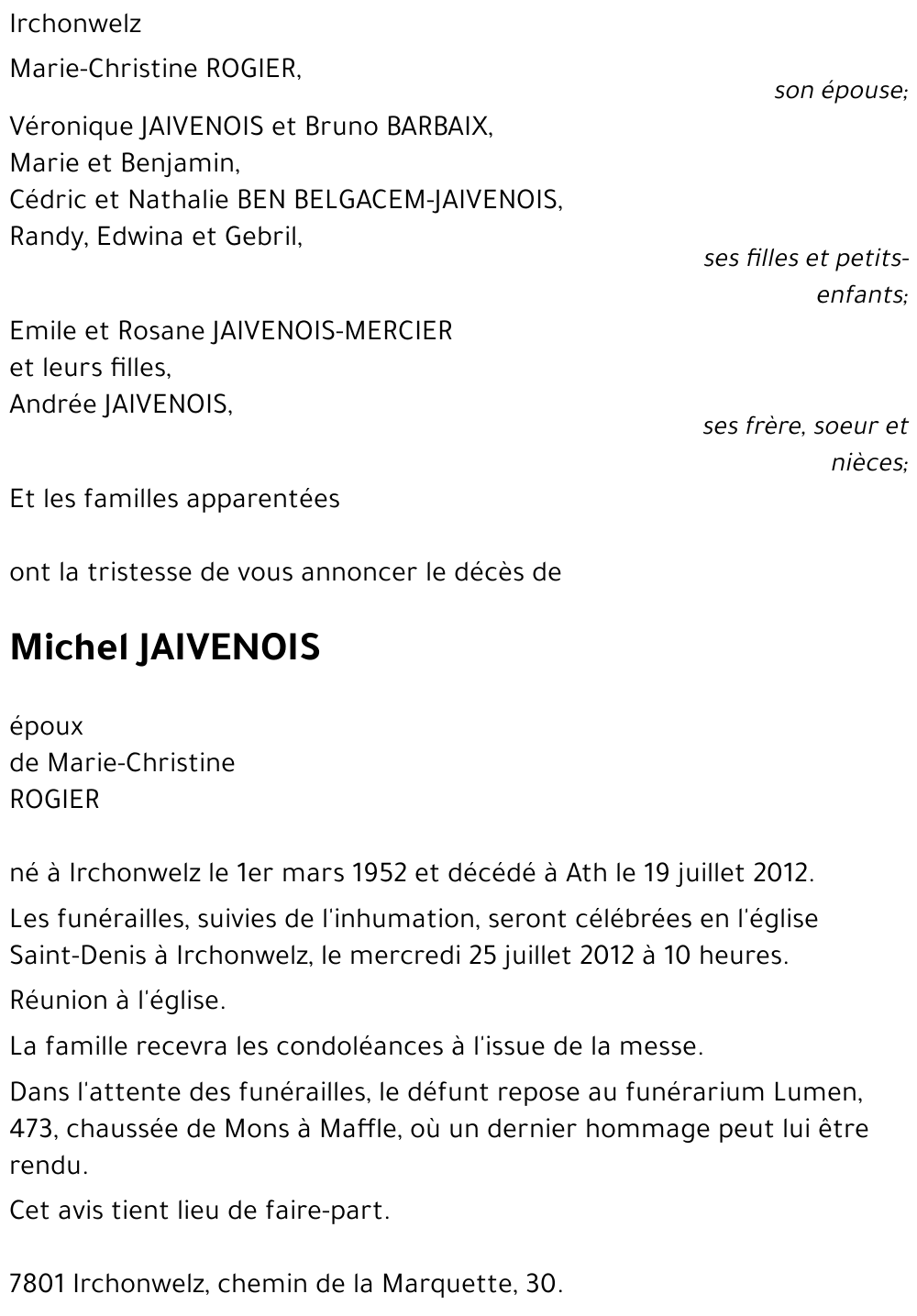 Michel JAIVENOIS