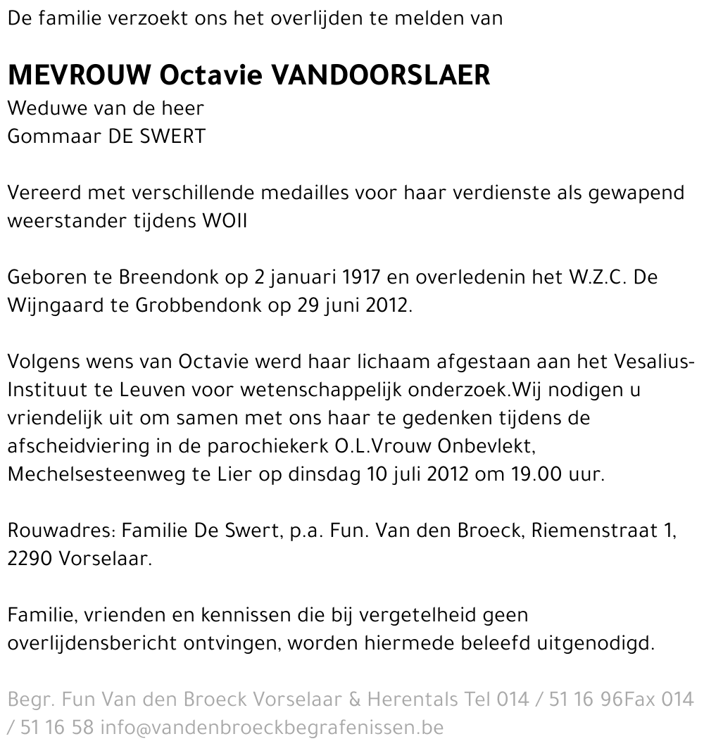 Octavie Vandoorslaer