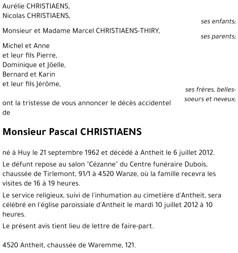 Pascal CHRISTIAENS