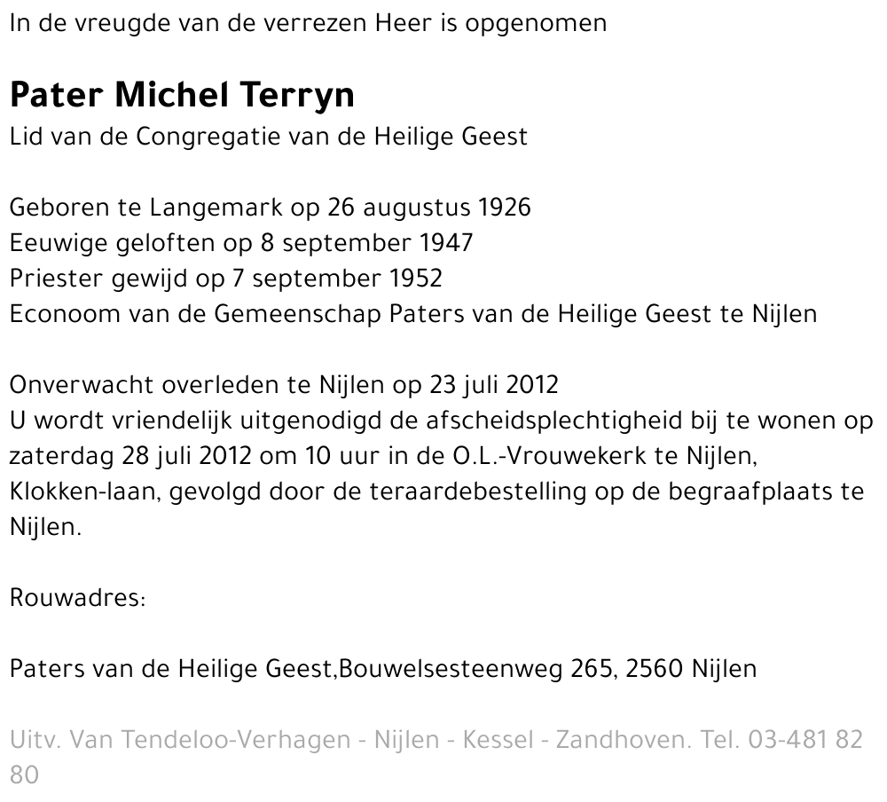 Pater Michel Terryn