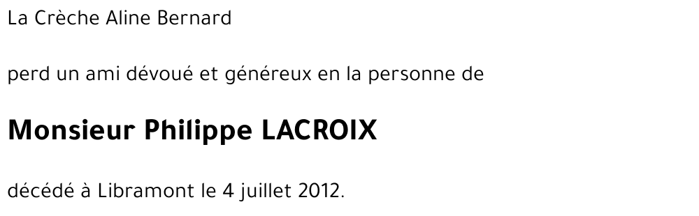 Philippe LACROIX