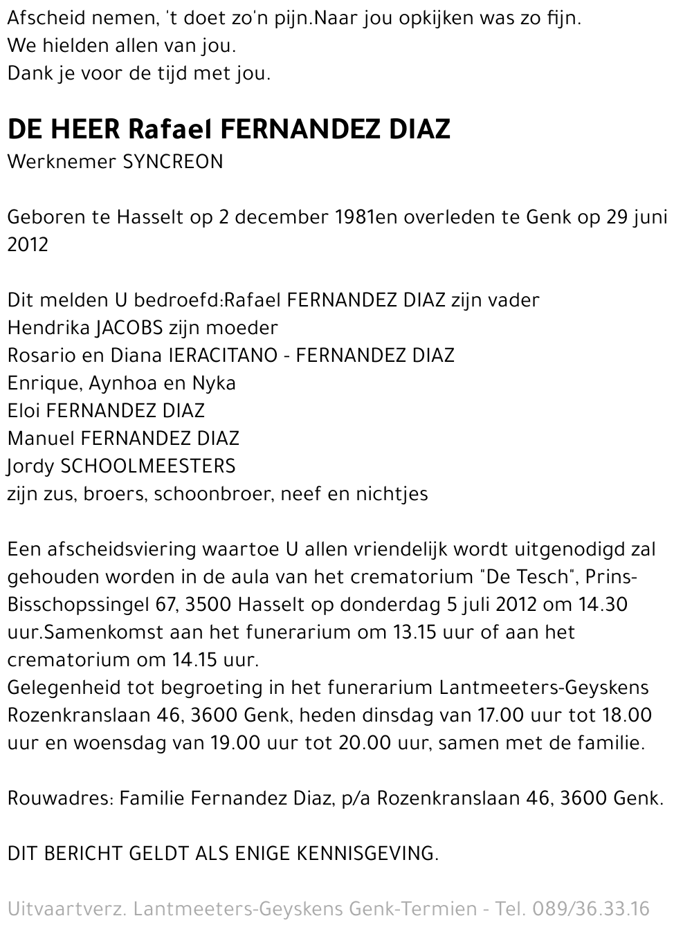 Rafael FERNANDEZ DIAZ