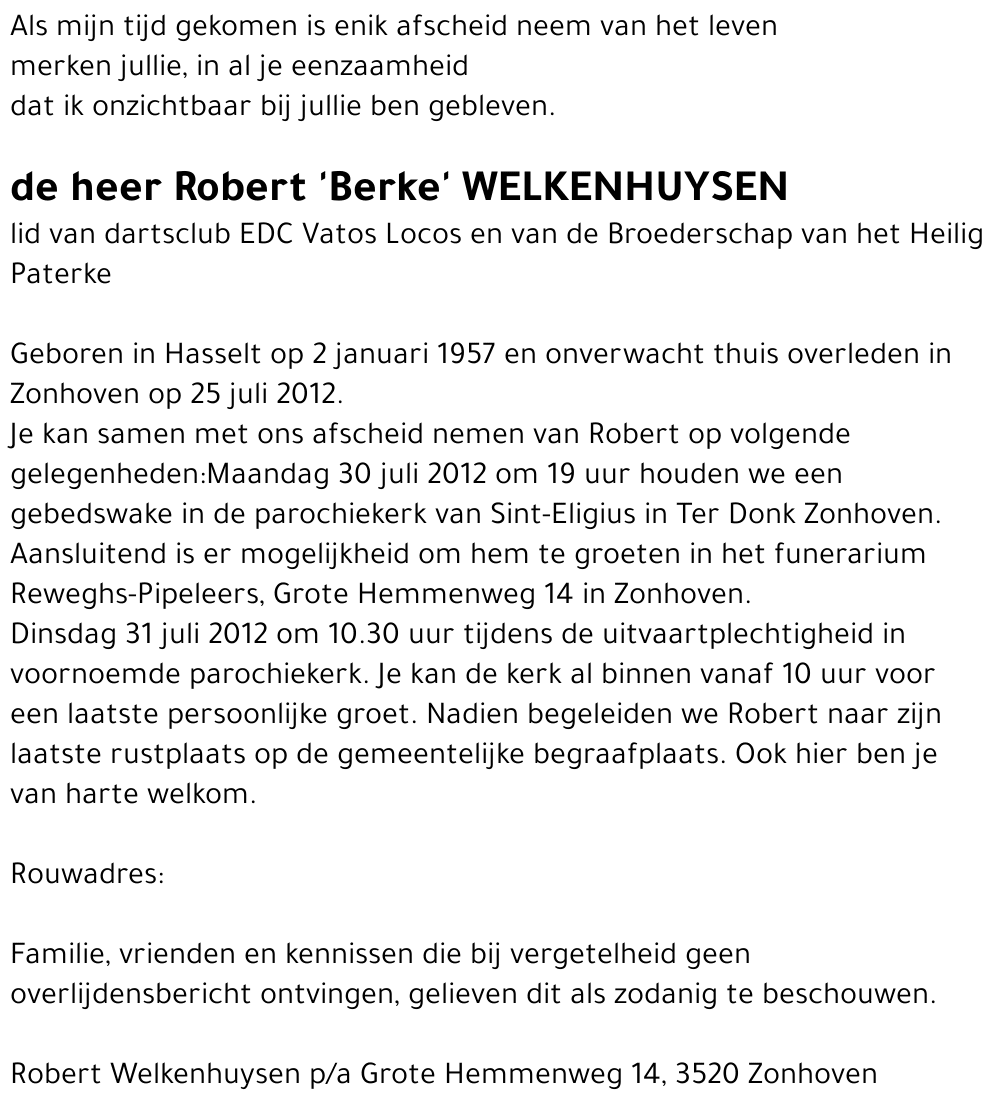 Robert 'Berke' Welkenhuysen