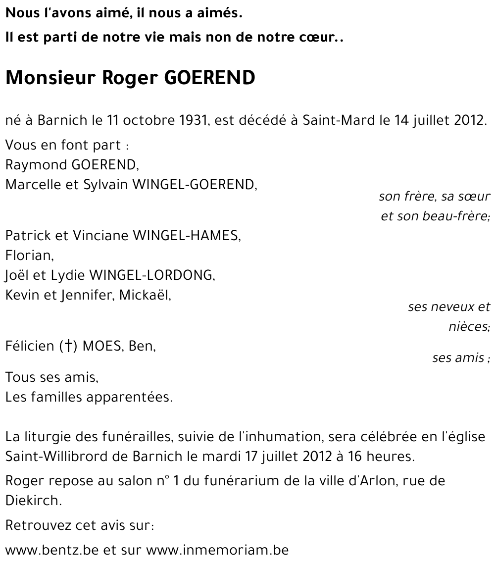 Roger GOEREND