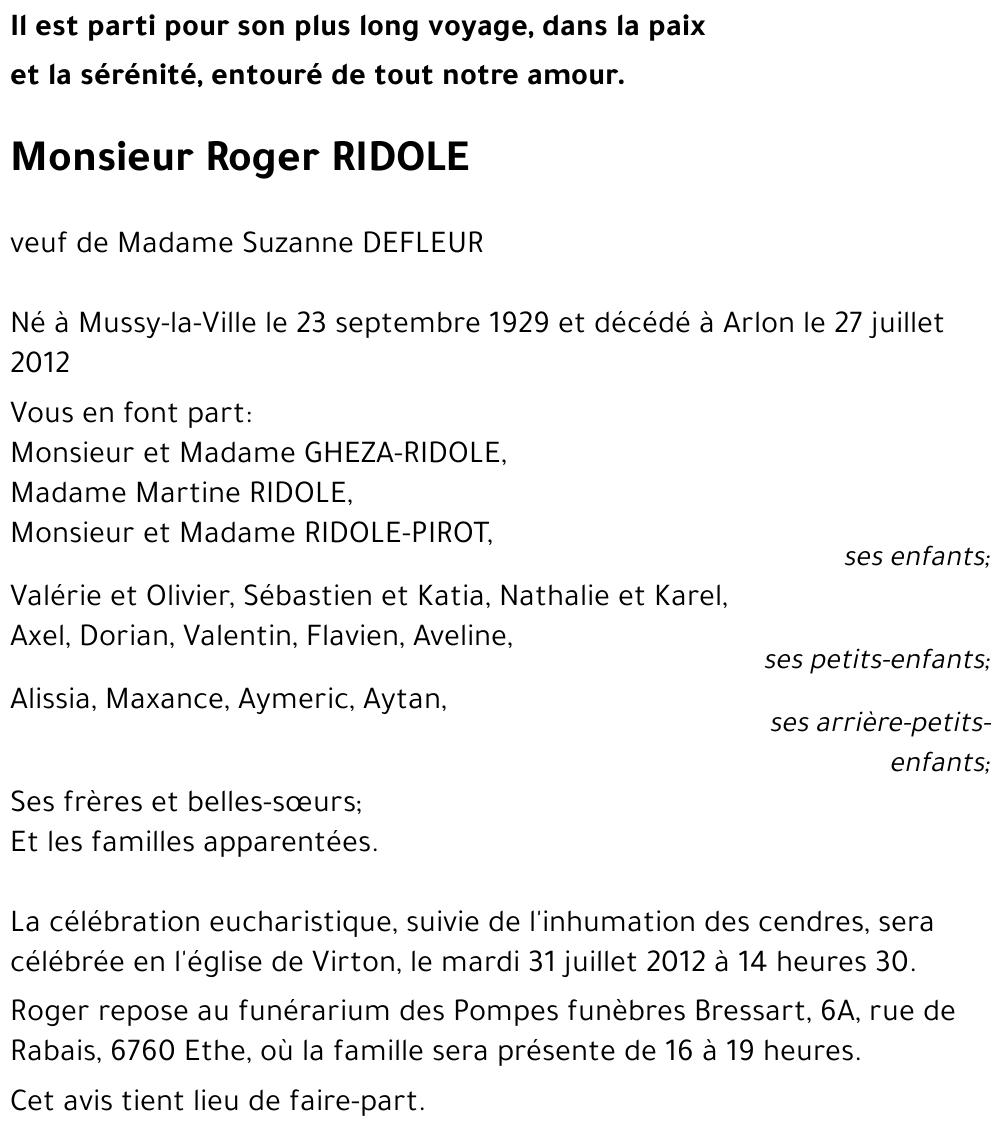 Roger RIDOLE