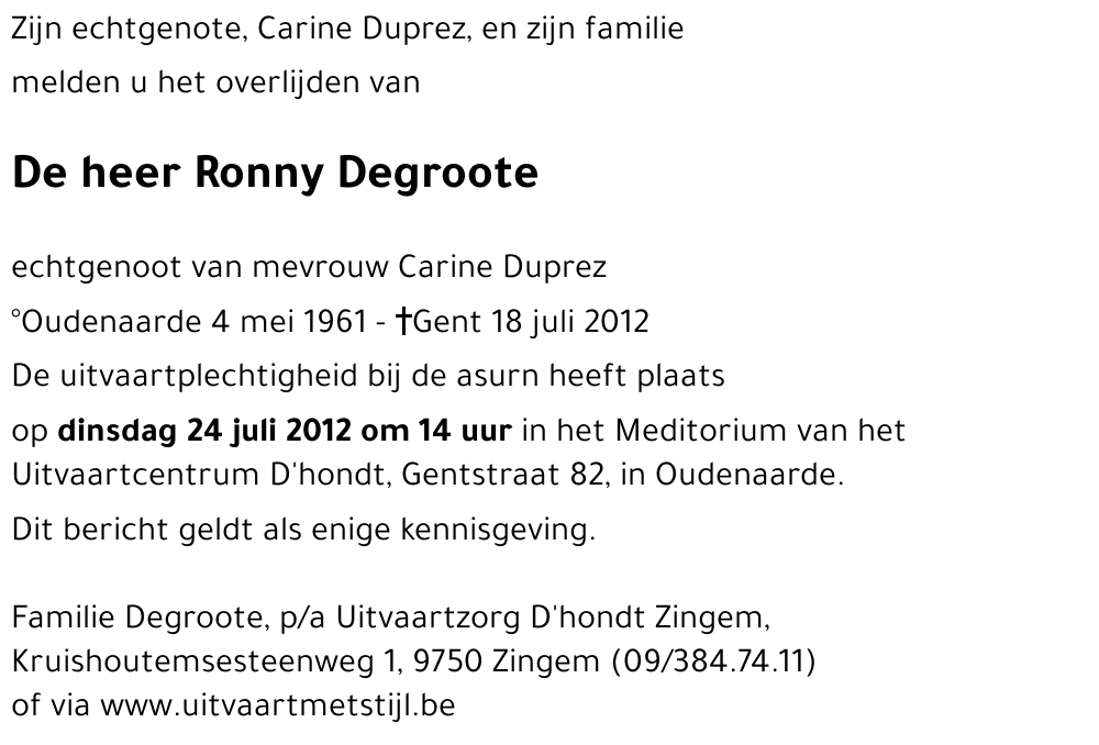 Ronny Degroote