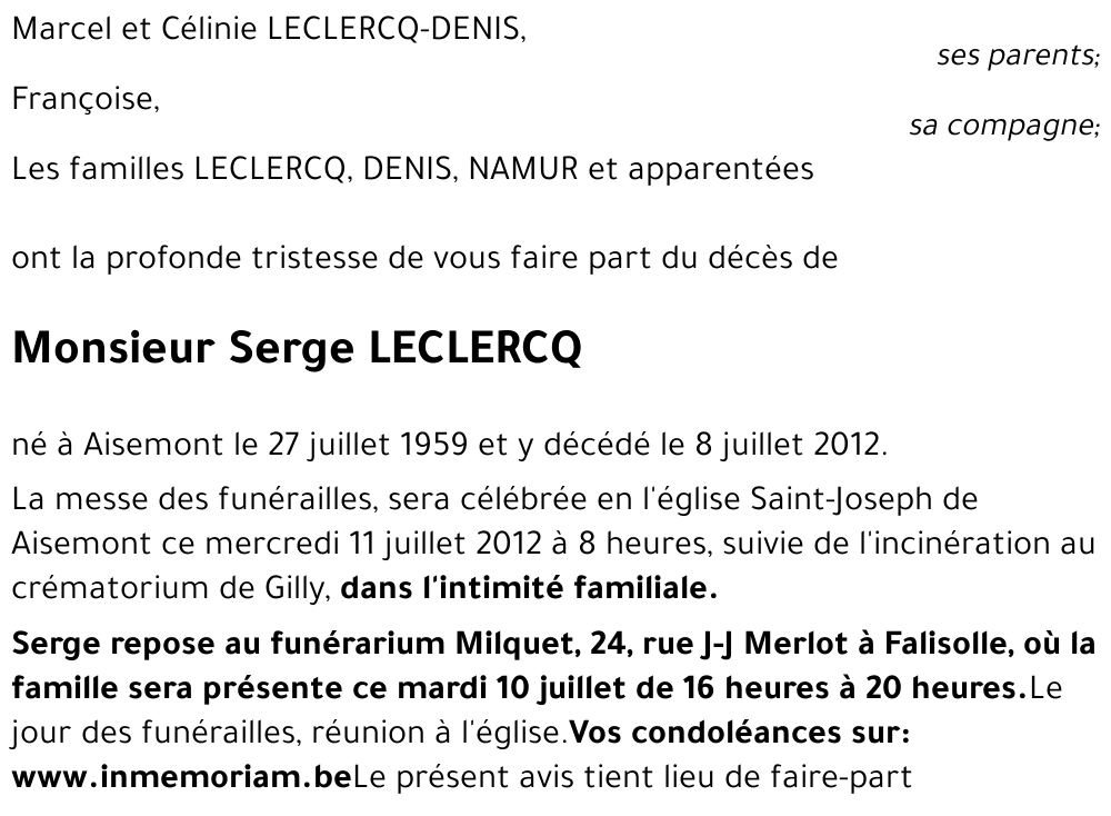 Serge LECLERCQ