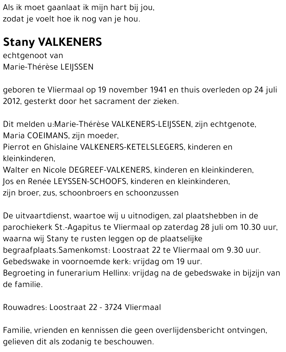 Stany VALKENERS