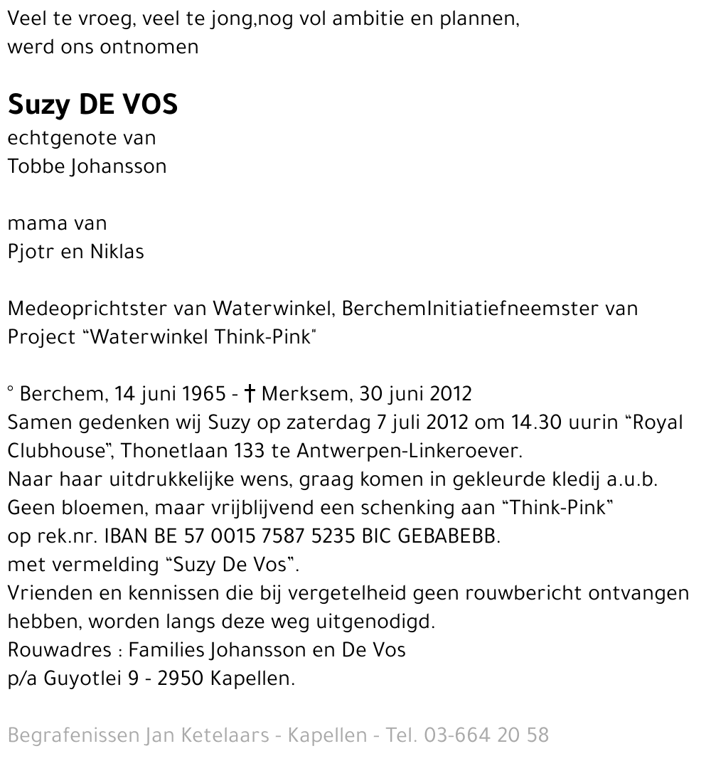 Suzy De Vos