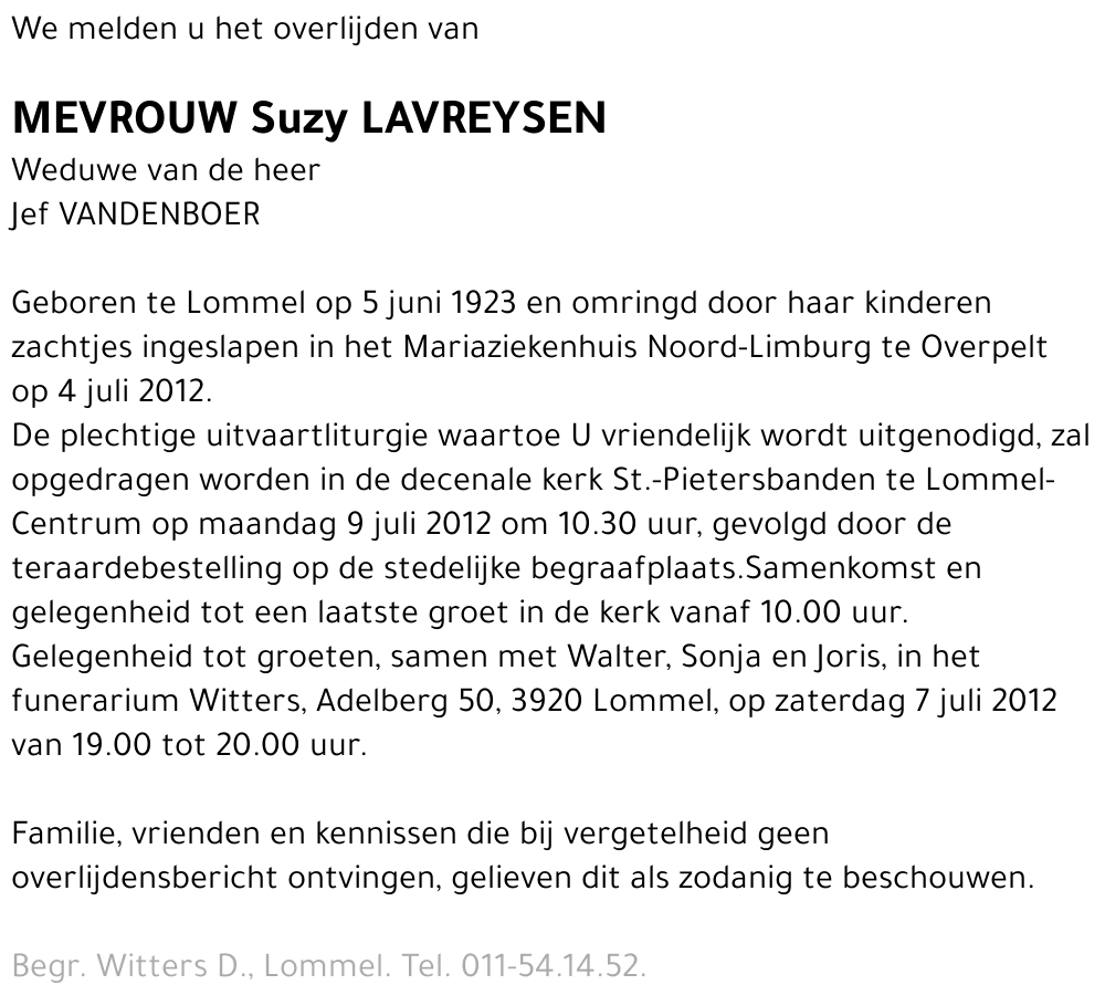 Suzy Lavreysen