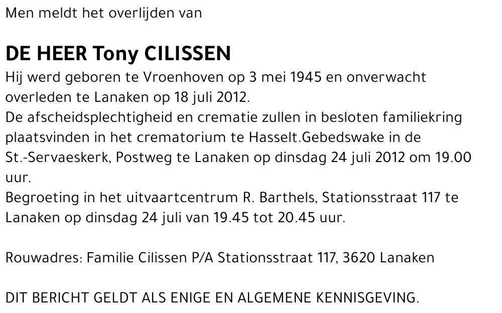 Tony Cilissen