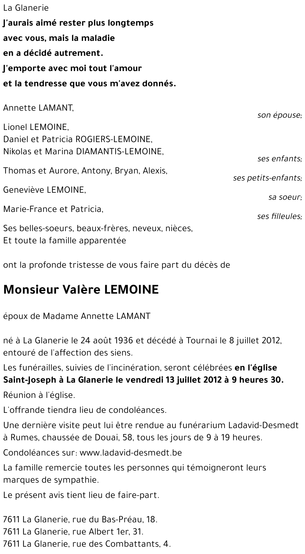 Valère LEMOINE