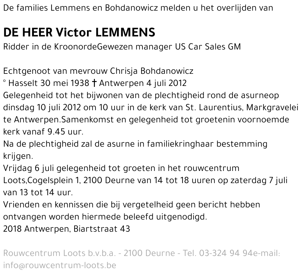 Victor Lemmens
