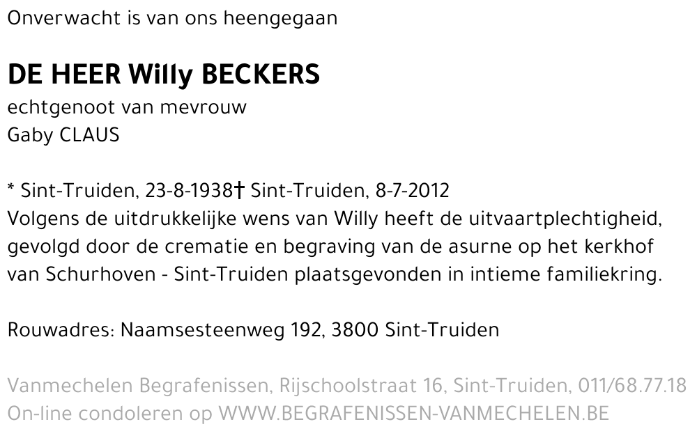 Willy Beckers