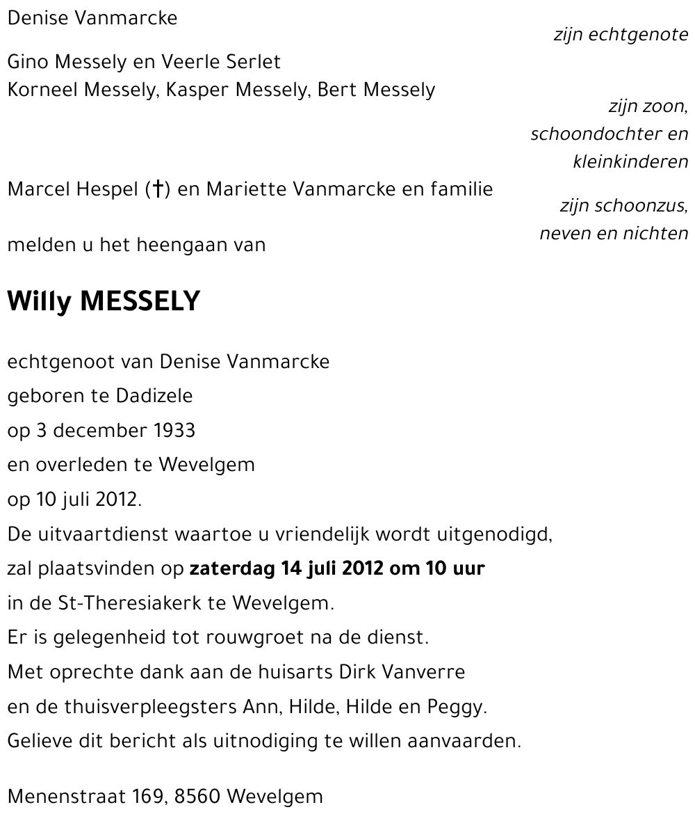 Willy MESSELY