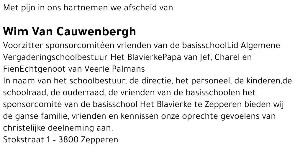Wim Van Cauwenbergh