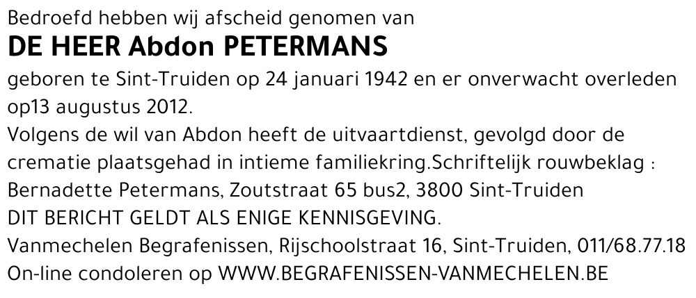 Abdon Petermans