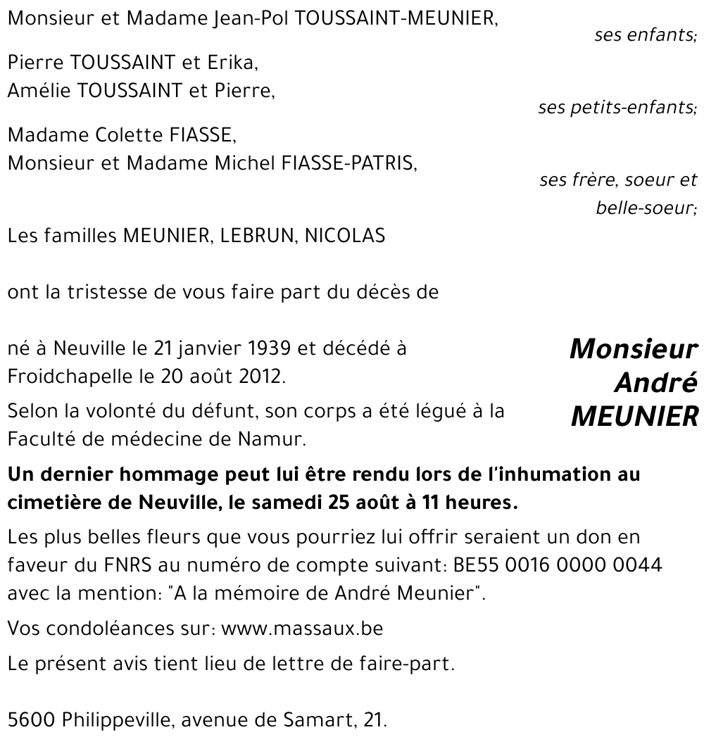 André MEUNIER