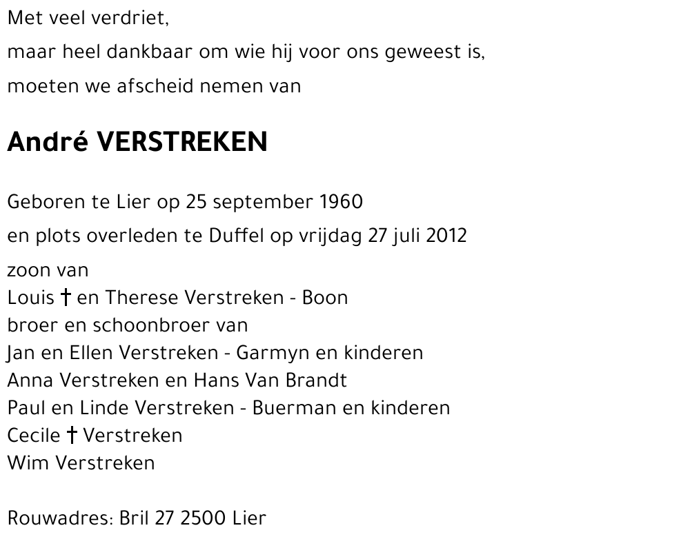 André VERSTREKEN
