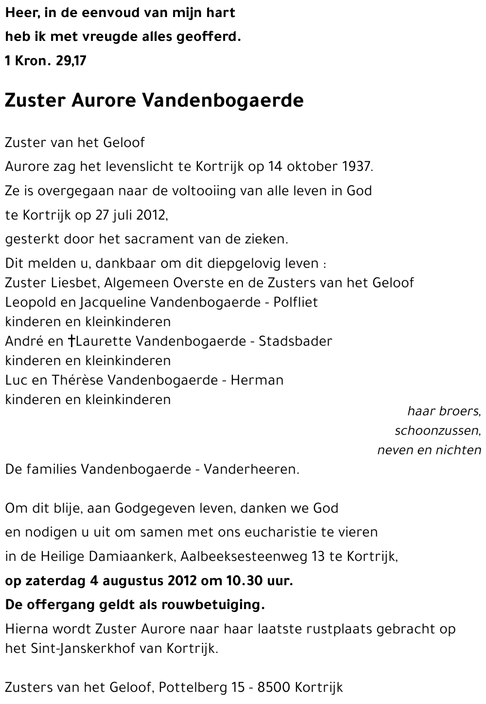 Aurore Vandenbogaerde