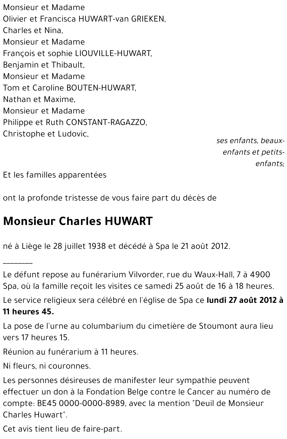Charles HUWART
