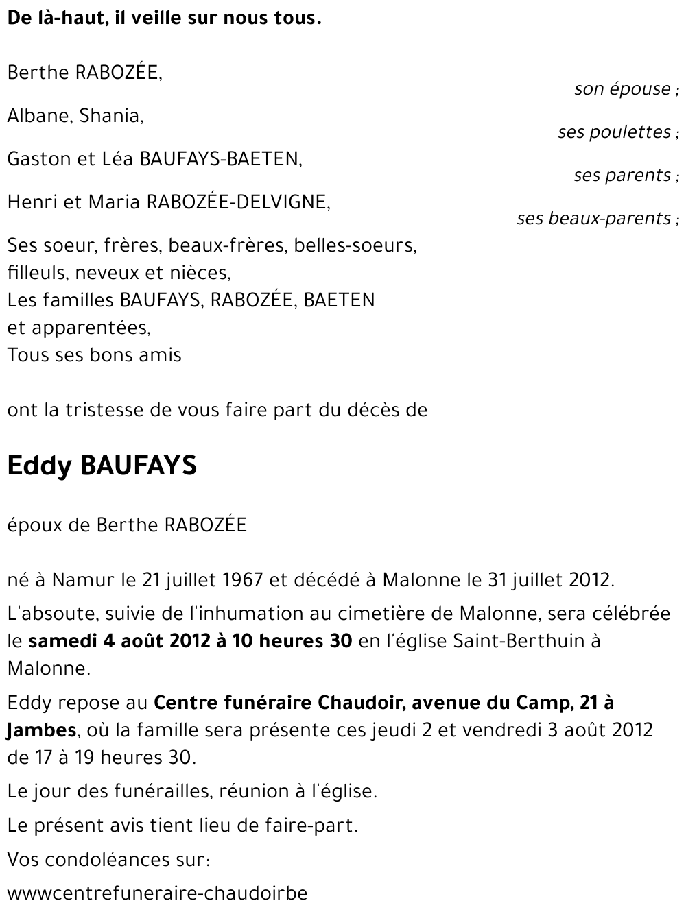 Eddy BAUFAYS