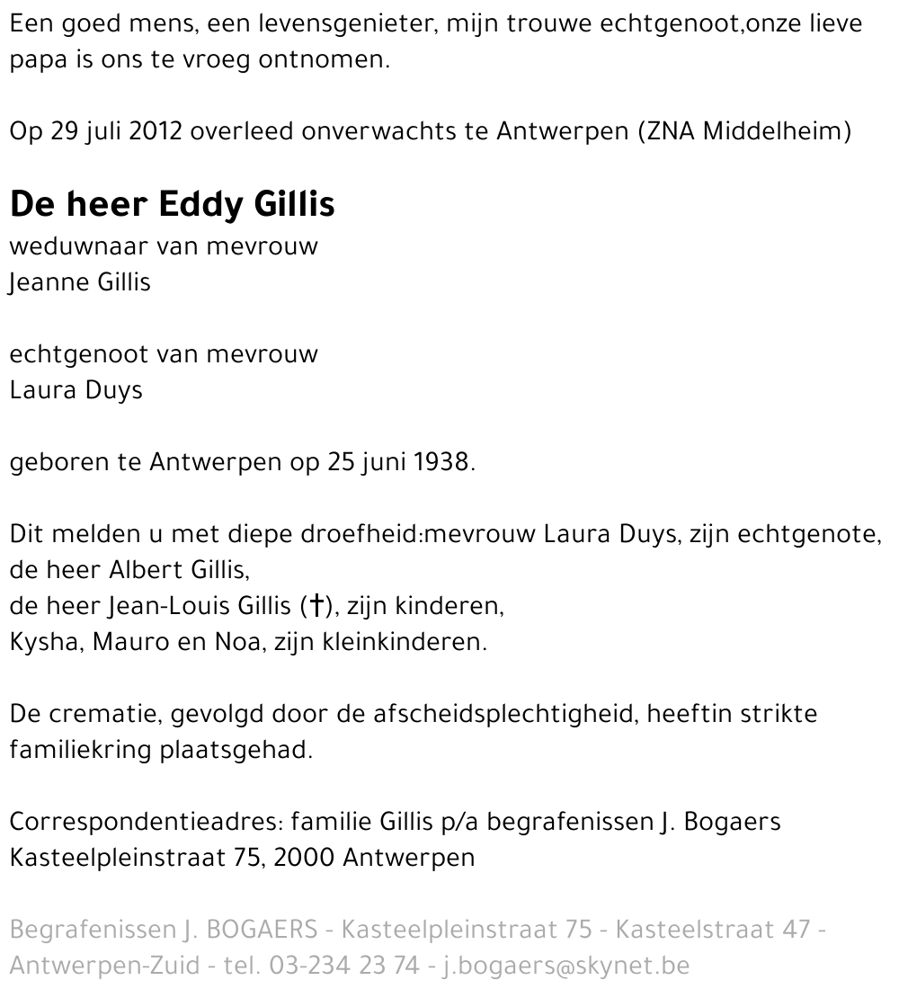 Eddy Gillis