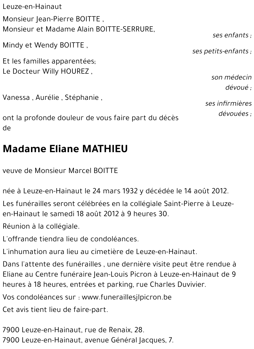 Eliane MATHIEU