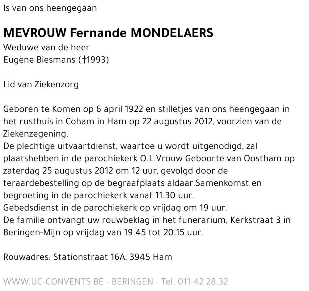 Fernande Mondelaers