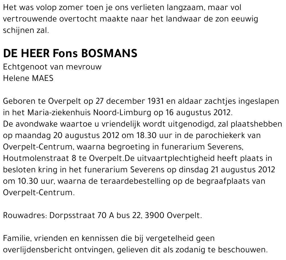 Fons Bosmans