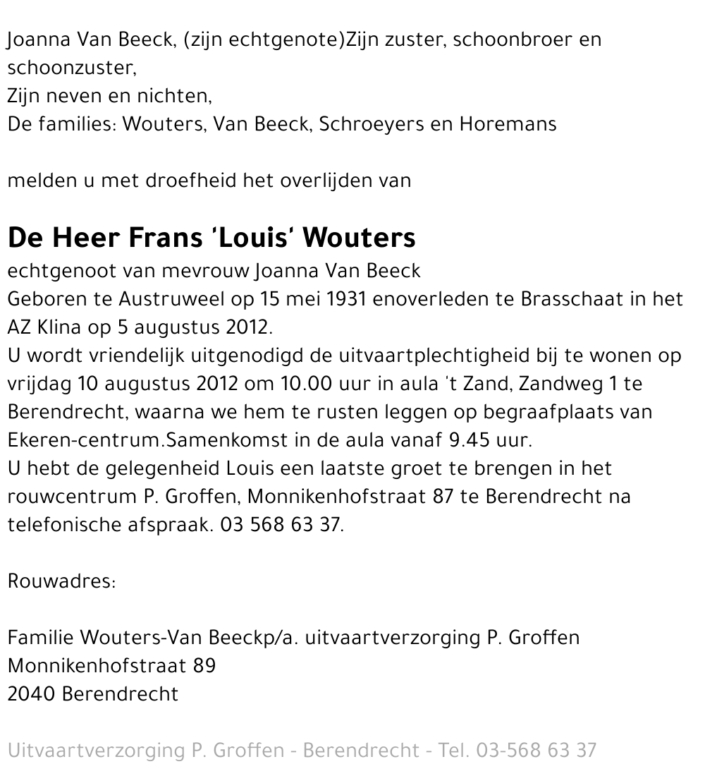 Frans 'Louis' Wouters