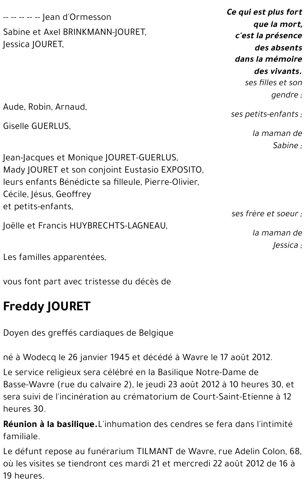 Freddy JOURET