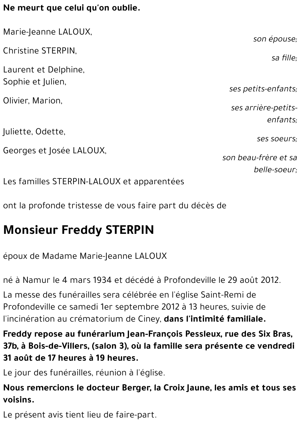 Freddy STERPIN