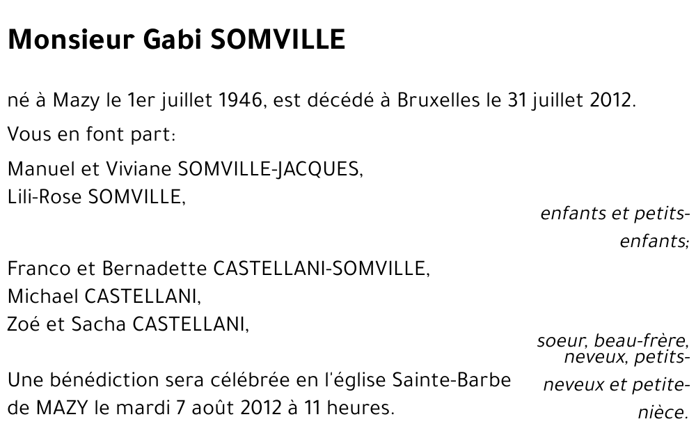 Gabi SOMVILLE