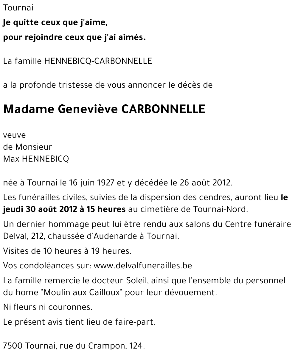 Geneviève CARBONNELLE