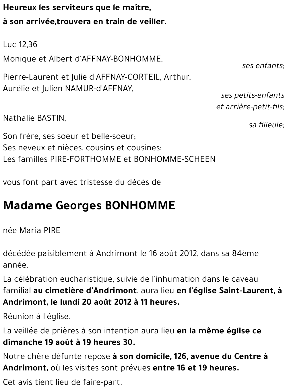 George BONHOMME