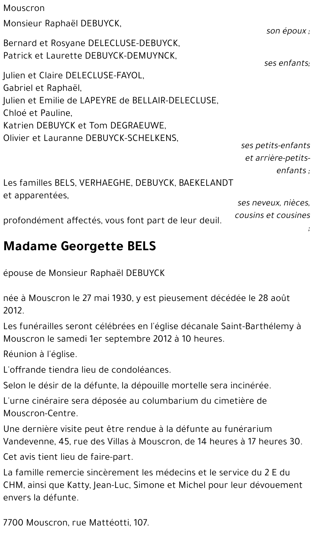 Georgette BELS