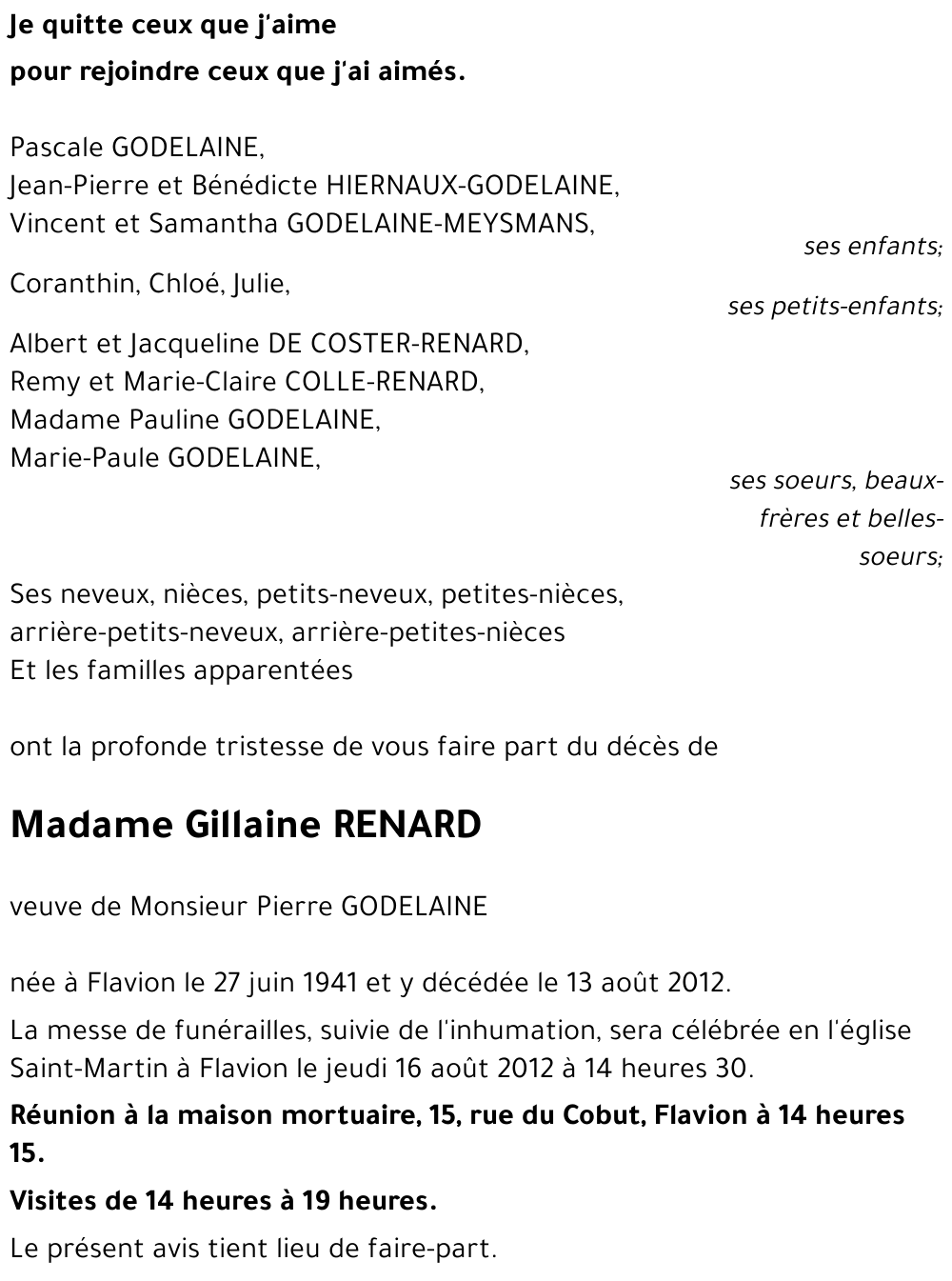 Gillaine RENARD