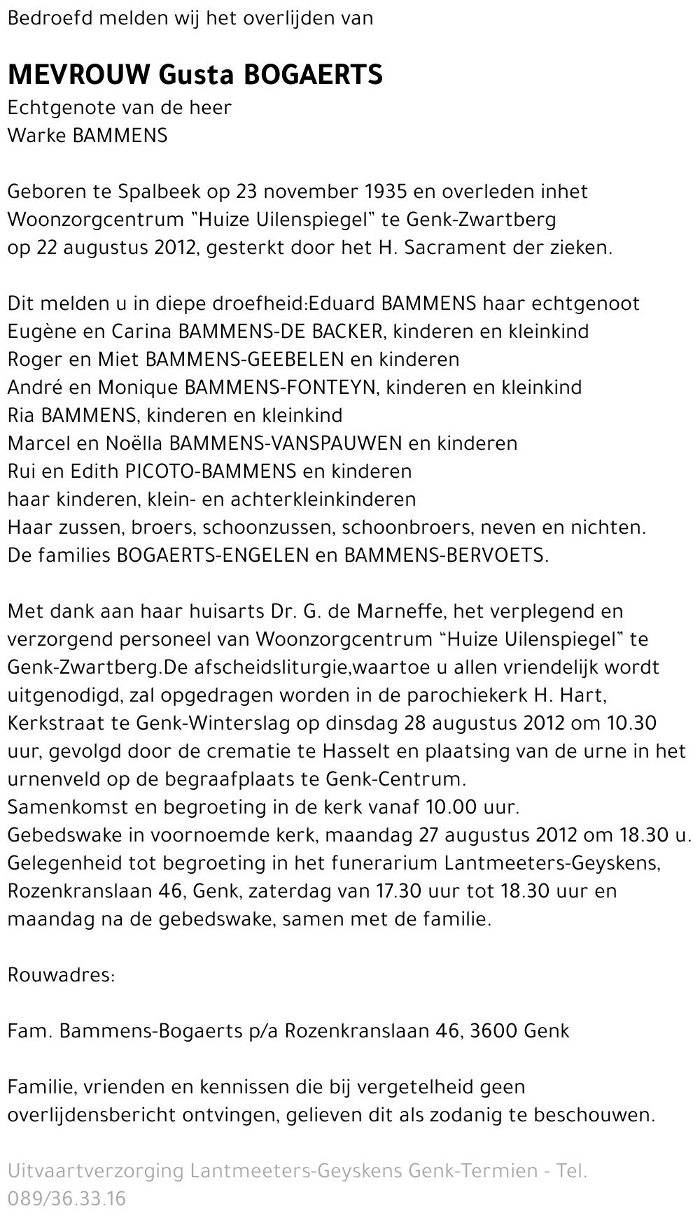 Gusta BOGAERTS