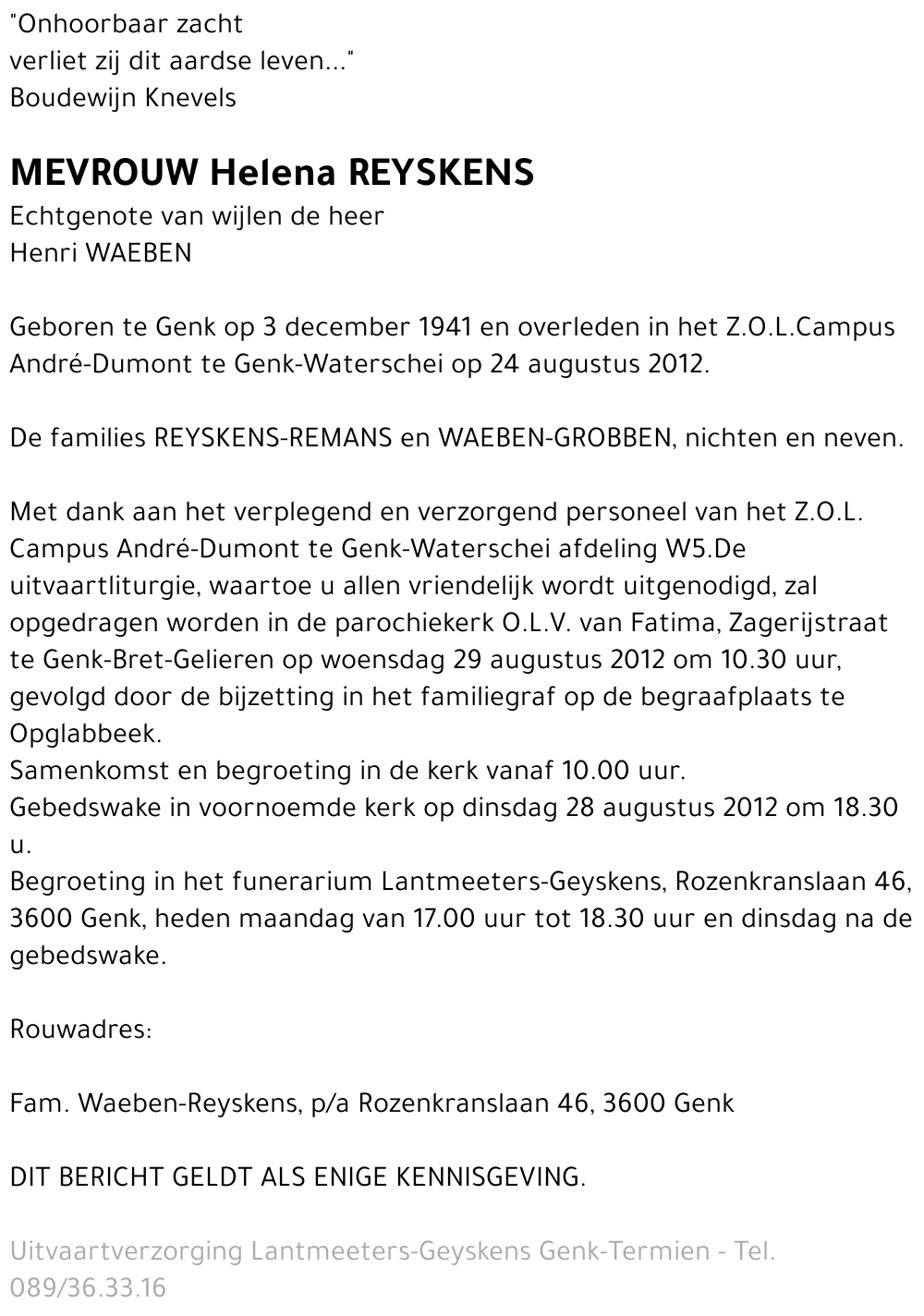 Helena REYSKENS