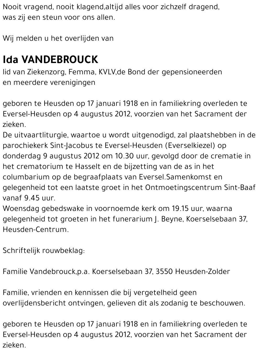 Ida Vandebrouck