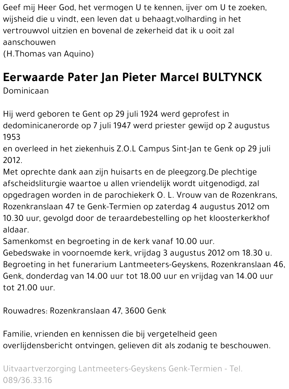 Jan Pieter Marcel BULTYNCK
