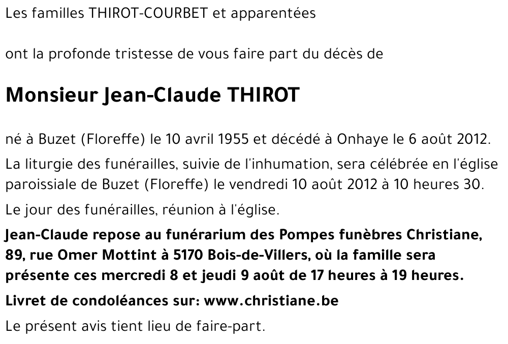Jean-Claude THIROT