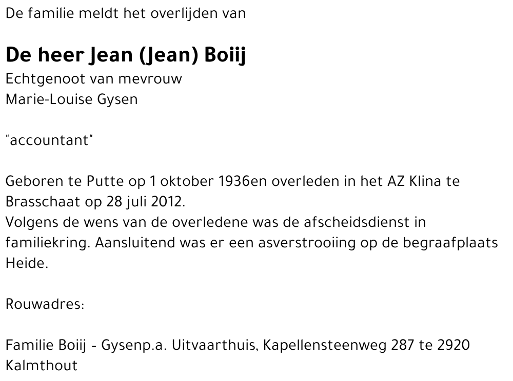 Joannes Baptist BOIIJ