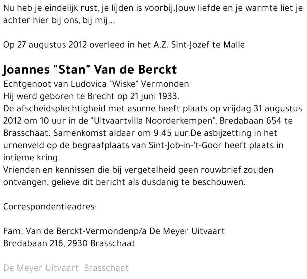 Joannes Van de Berckt