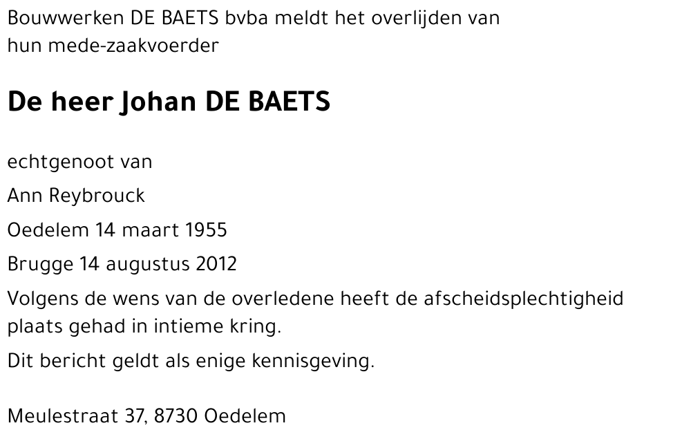 Johan DE BAETS